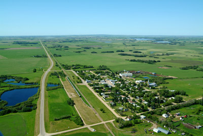 Aerial View of Marcelin, Saskatchewan